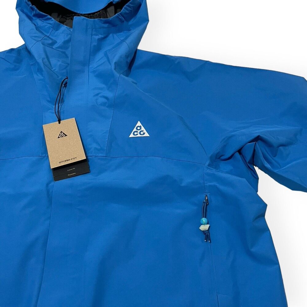 Nike ACG Storm-Fit Cascade Rains Full-Zip Up Jacket Blue DV9415-435 Men's Size M - Picture 2 of 7